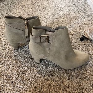 Tan-Grey booties